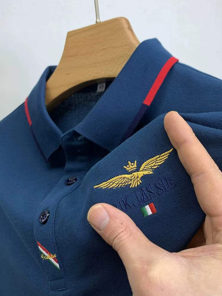 Polo en pur coton à manches courtes pour hommes