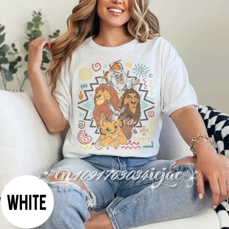 T-shirt graphique Le Roi Lion été 2026 pour hommes et femmes