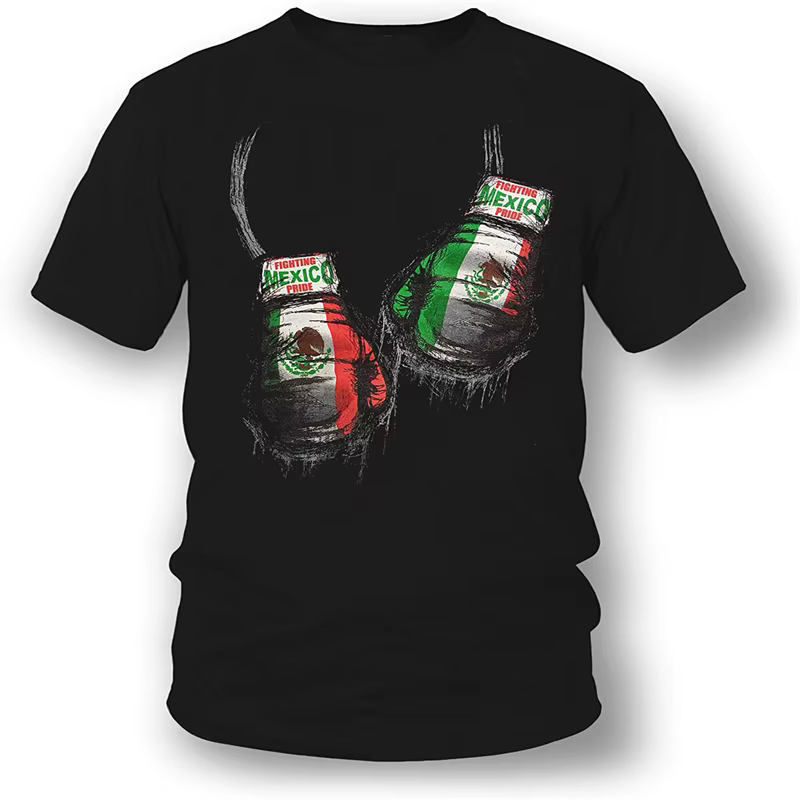 T-shirt de boxeur en coton à manches courtes pour hommes
