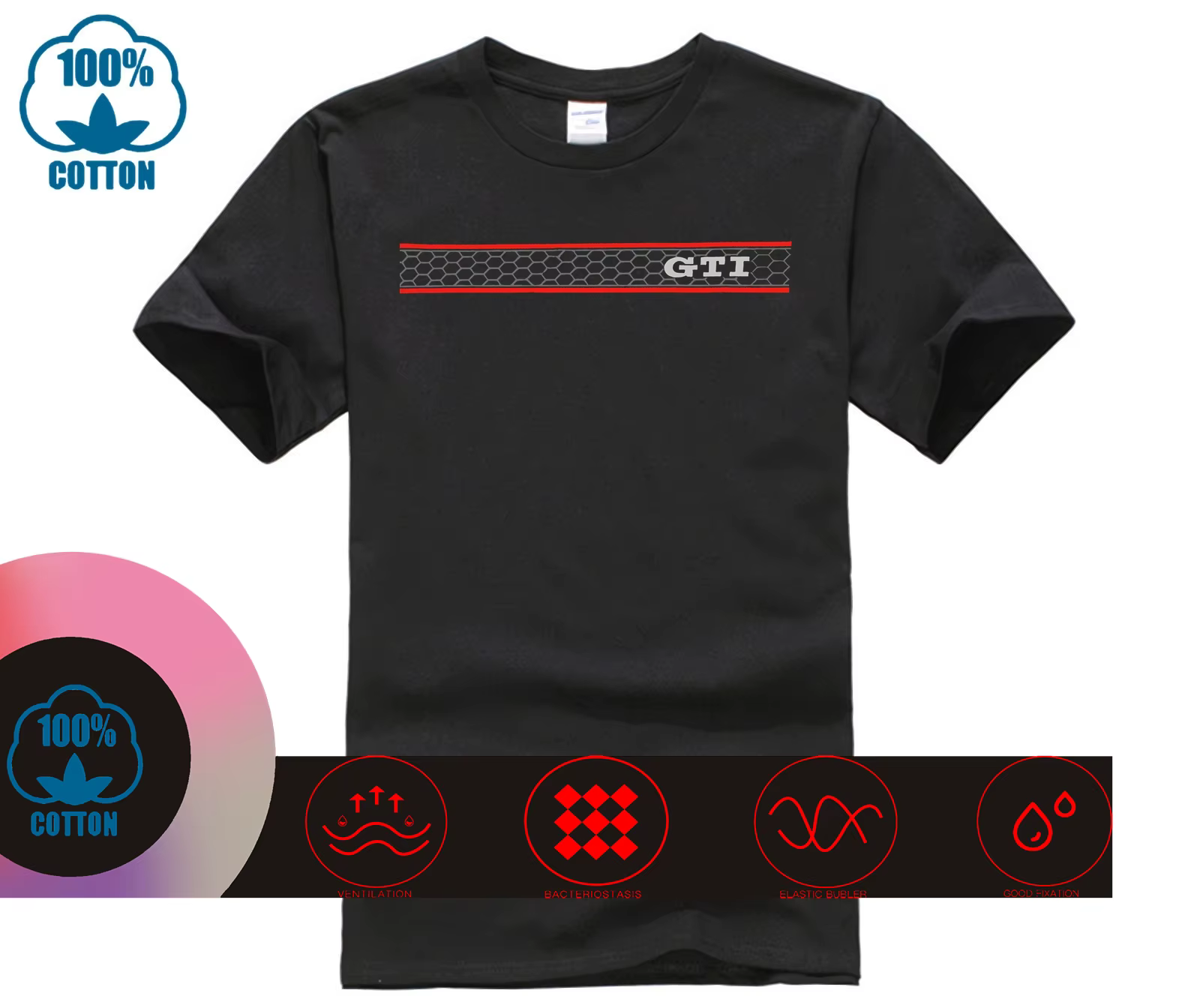T-shirt imprimé col rond manches courtes