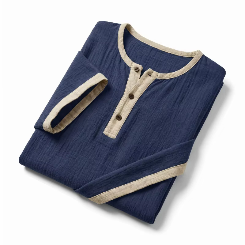 Chemise Henley d'été pour hommes