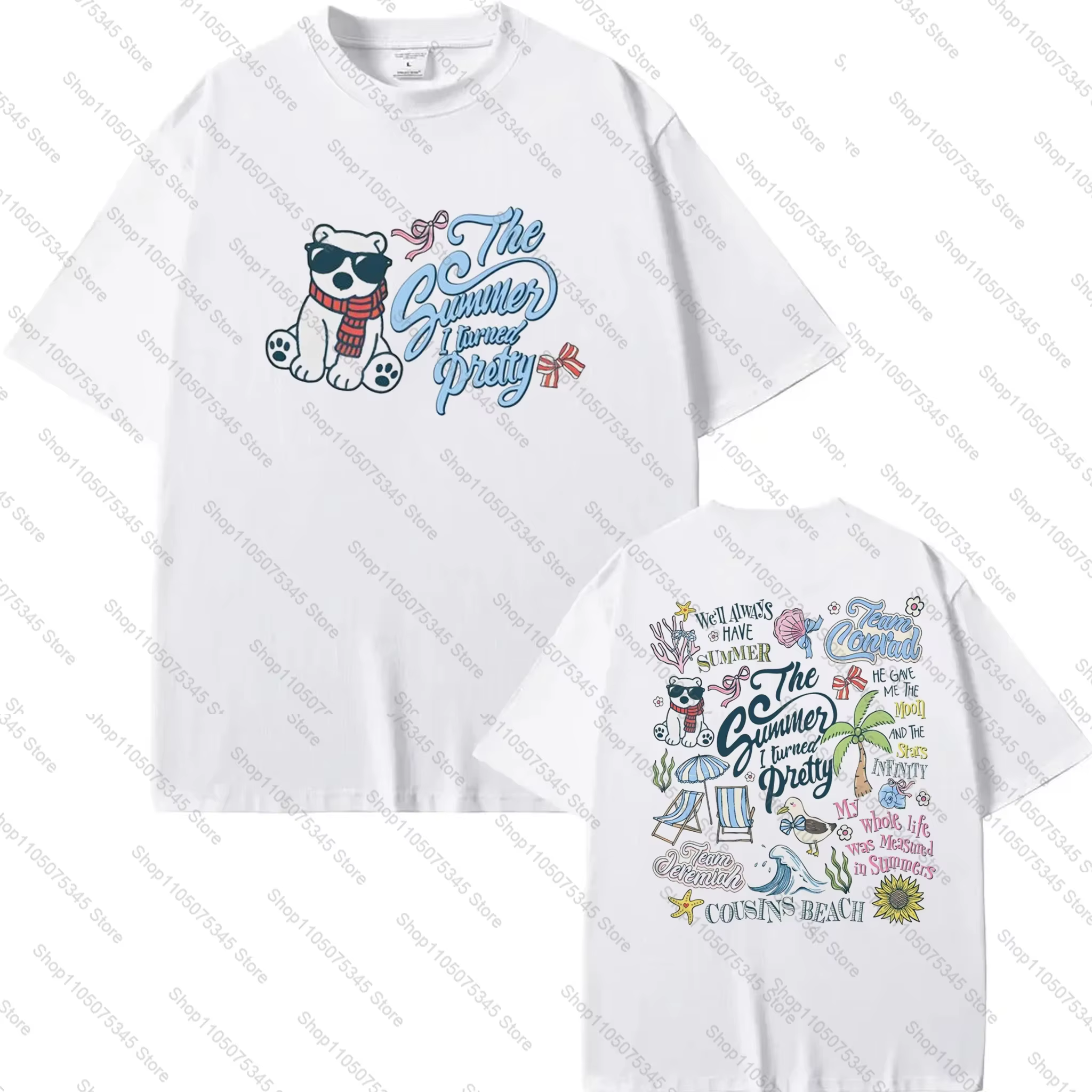 TV jouer l'été je transformé jolie équipe Conrad Cousins plage Double face impression T-shirt hommes femmes mode décontracté Vintage t-shirts