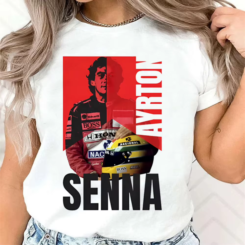 Ayrton Senna t-shirt femmes harajuku numérique