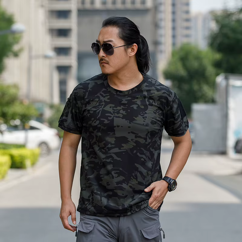 T-shirt tactique à séchage rapide pour hommes