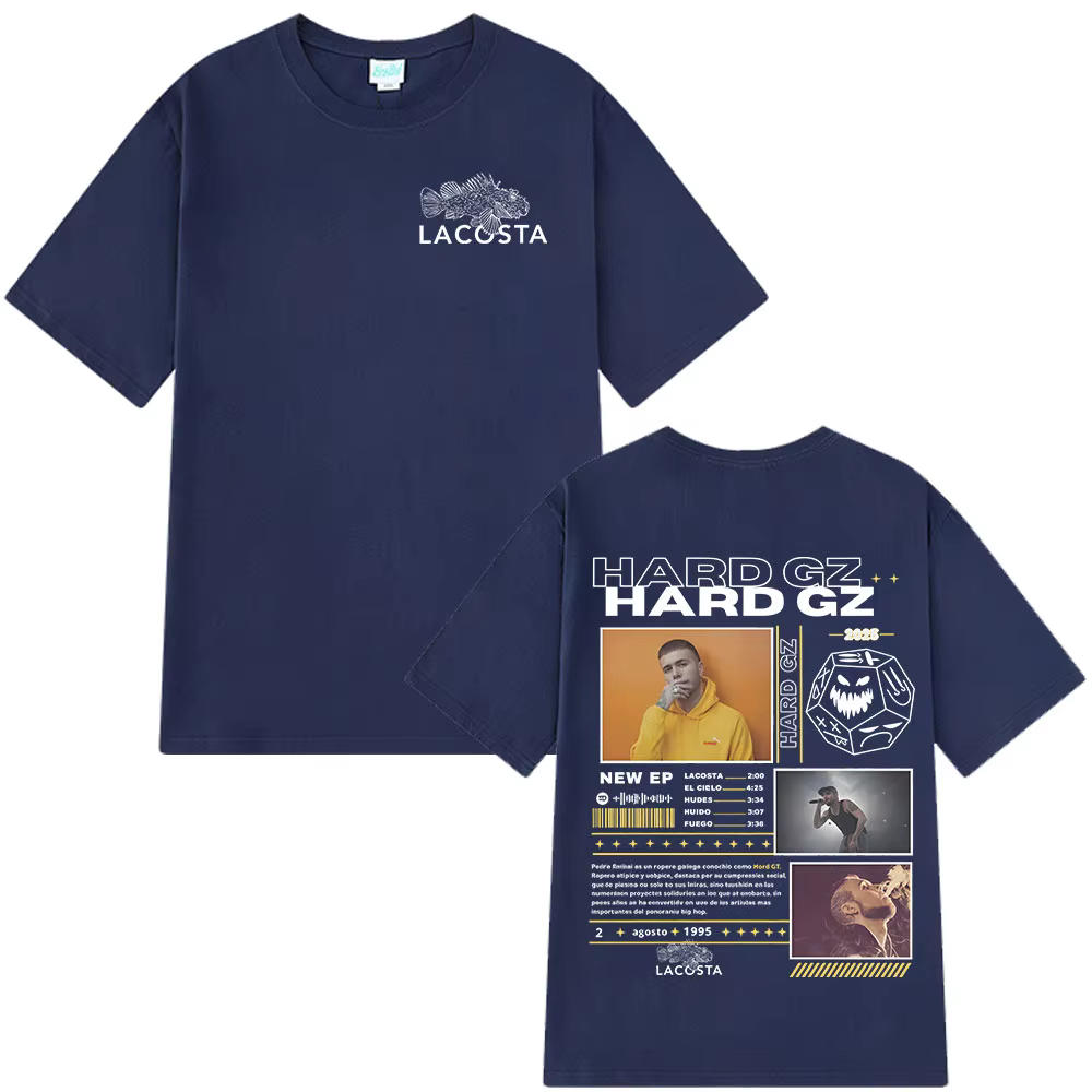 Rappeur dur GZ Tour 2025 Merch T-shirt hommes Hip Hop mode coton à manches courtes T-shirts Vintage surdimensionné T-shirt haut Streetwear