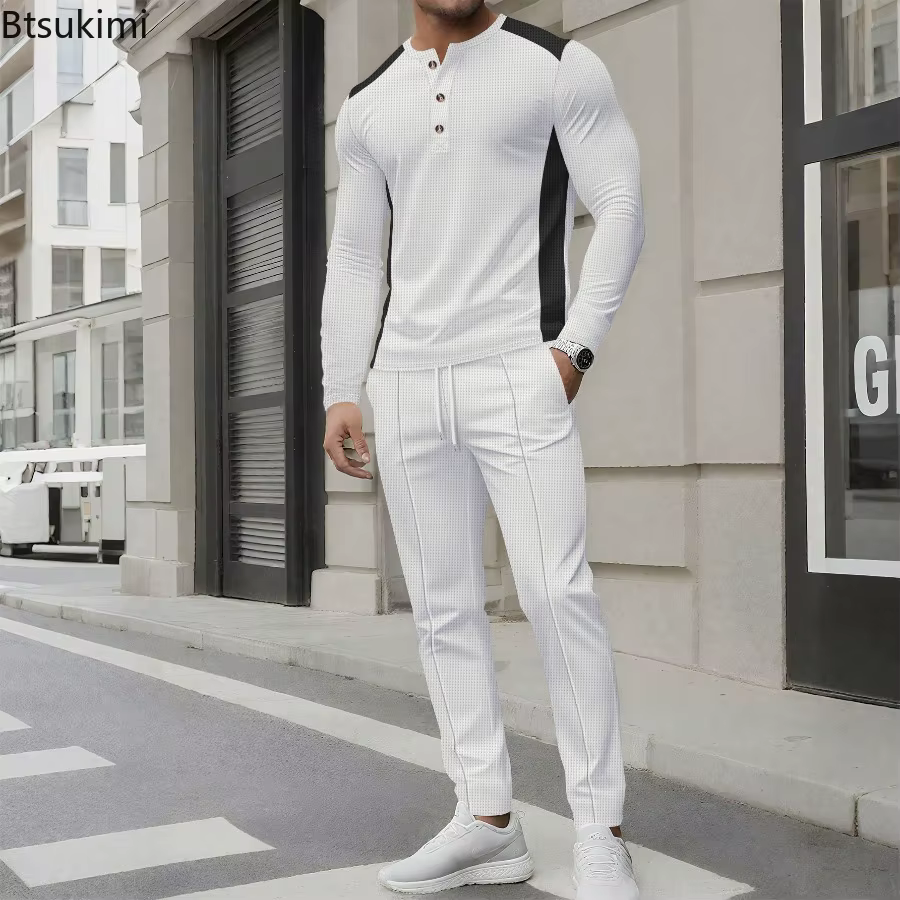 Henley – T-Shirt à manches longues pour hommes