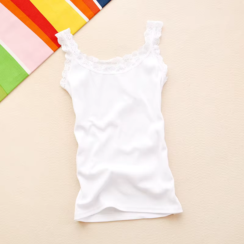T-shirt en dentelle multicolore pour femme