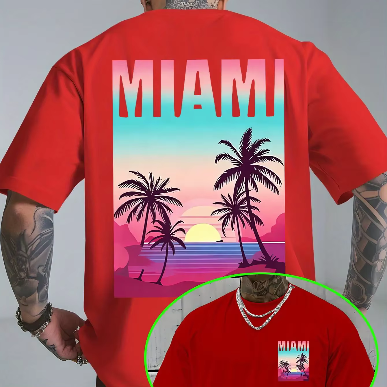 T-shirt pour homme en coton 100% pur respirant