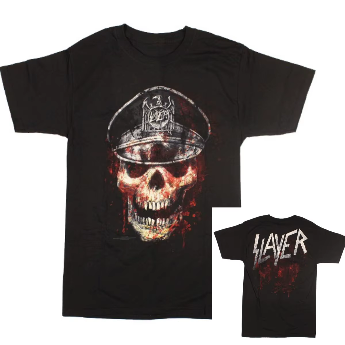 T-Shirt en coton avec image de la bande Hell Awaits Slayer