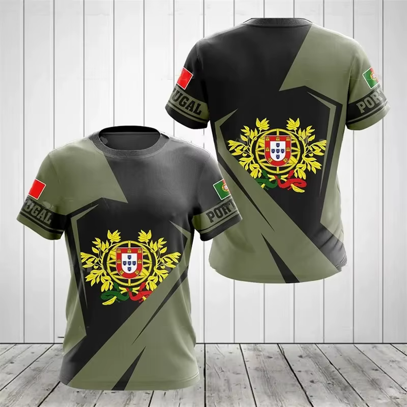 3D Portugal drapeau impression t-shirt