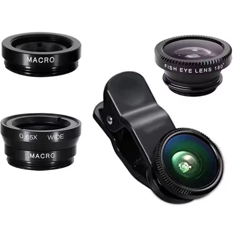 Objectif de téléphone Fisheye 3 en 1
