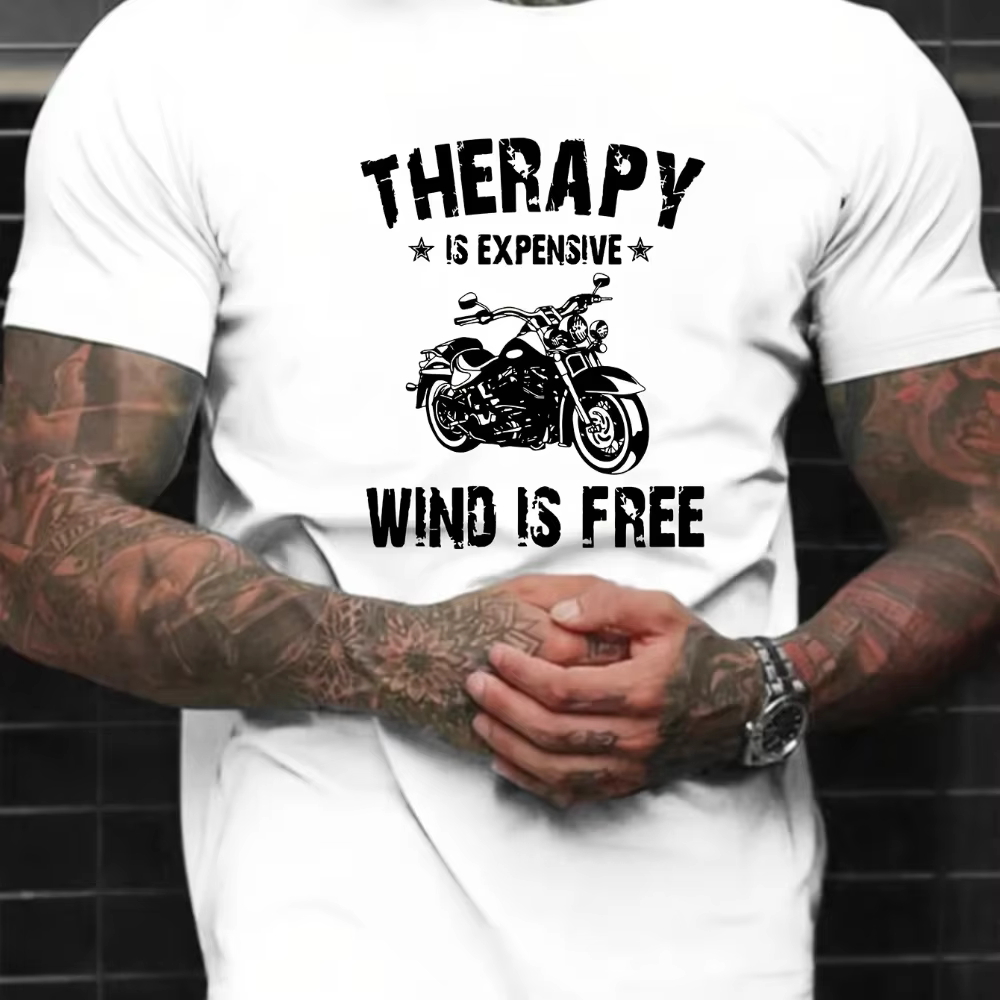 T-shirt graphique de moto pour hommes