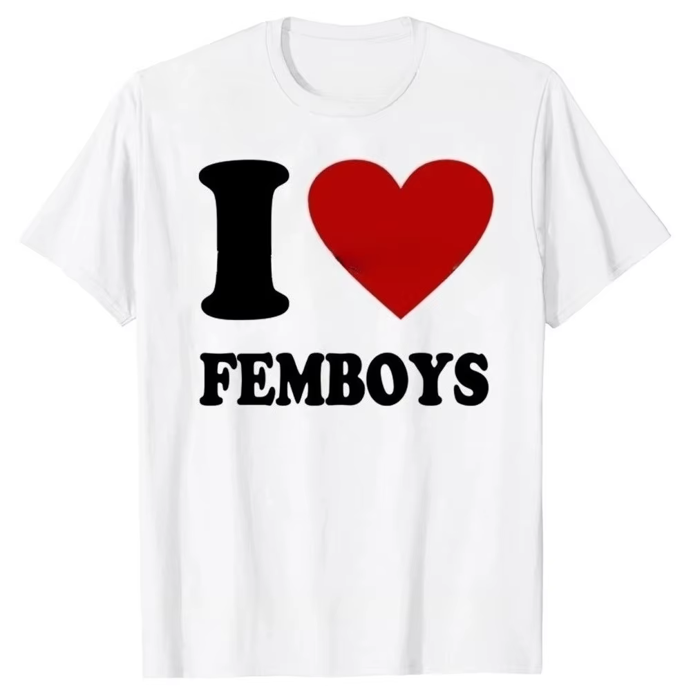 Inter intéressant, j'aime les T-shirts imprimés Femboys avec motifs