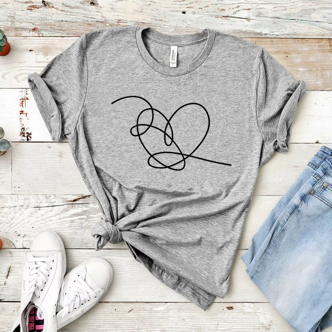 Amour vous-même coeur chemise j'aime larme T-Shirt