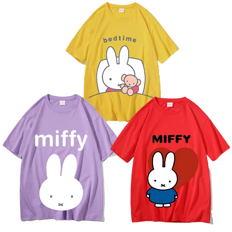 T-shirt Miffy Kawaii avec imprimé de dessin animé