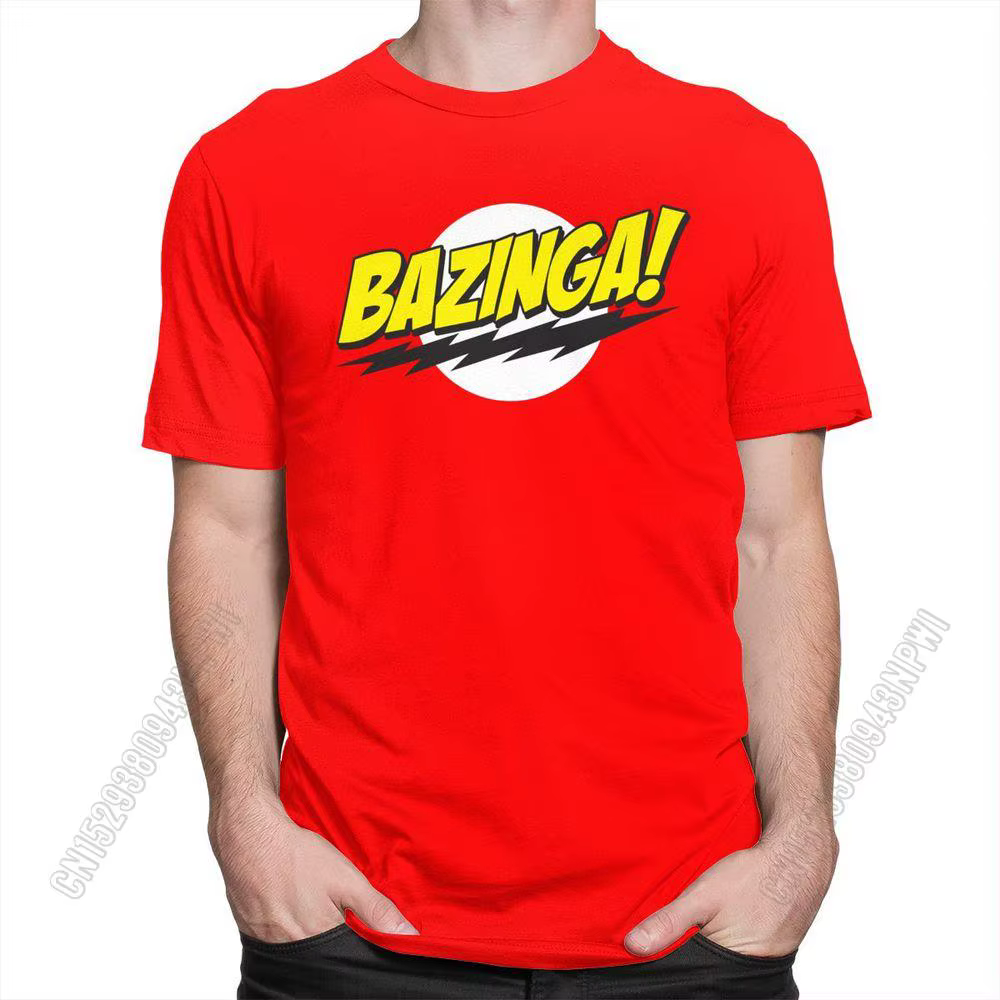 La théorie du Big Bang Bazinga T-Shirt hommes 100% coton beau Sheldon Cooper