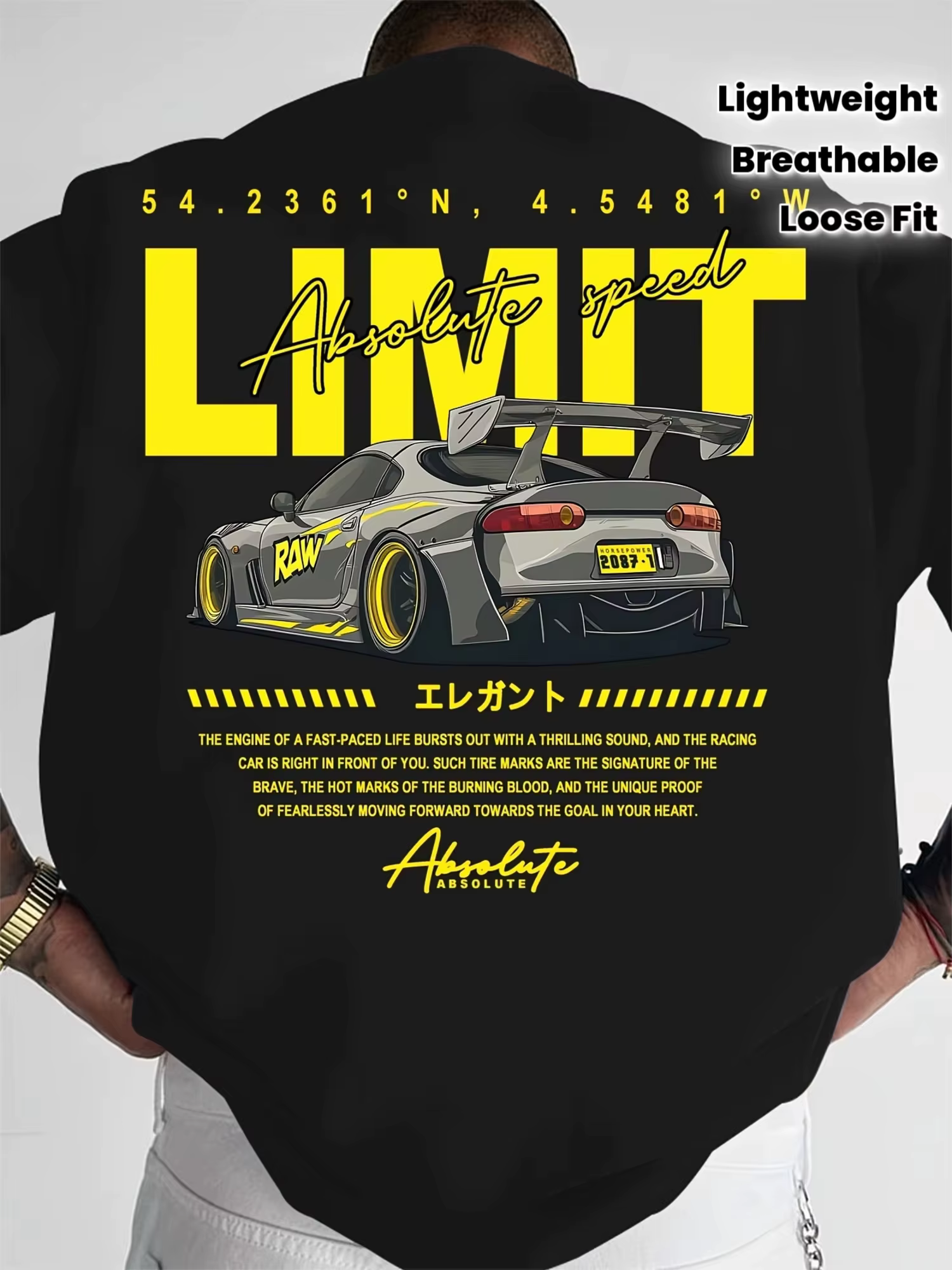 Nouveau T-shirt Homme Motif Voiture de Course Été 2026