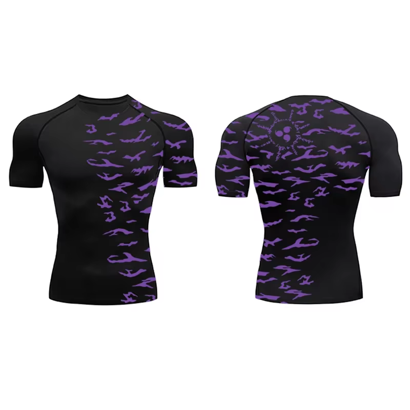 T-shirts de compression imprimés en 3D pour hommes