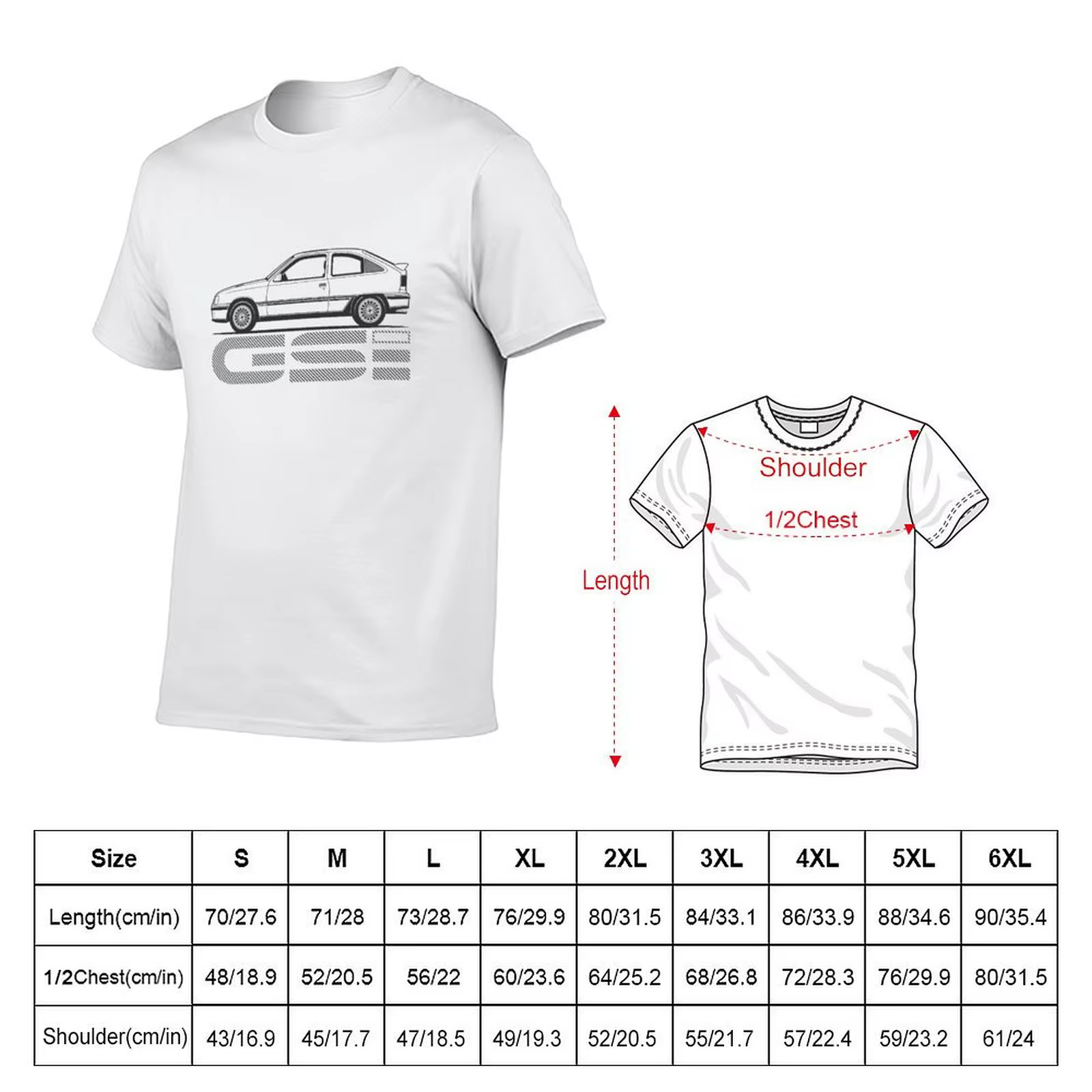 t Kadett t GSI chemise T-Shirt homme graphiste (3/3) chemise homme