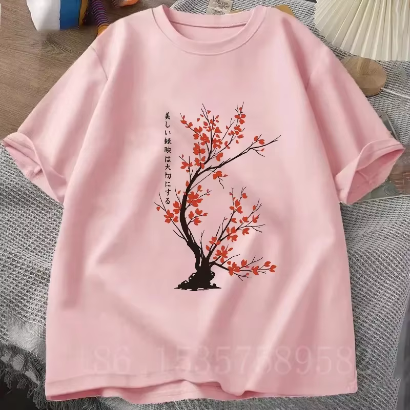 T-shirts à imprimé graphique cerise pour hommes