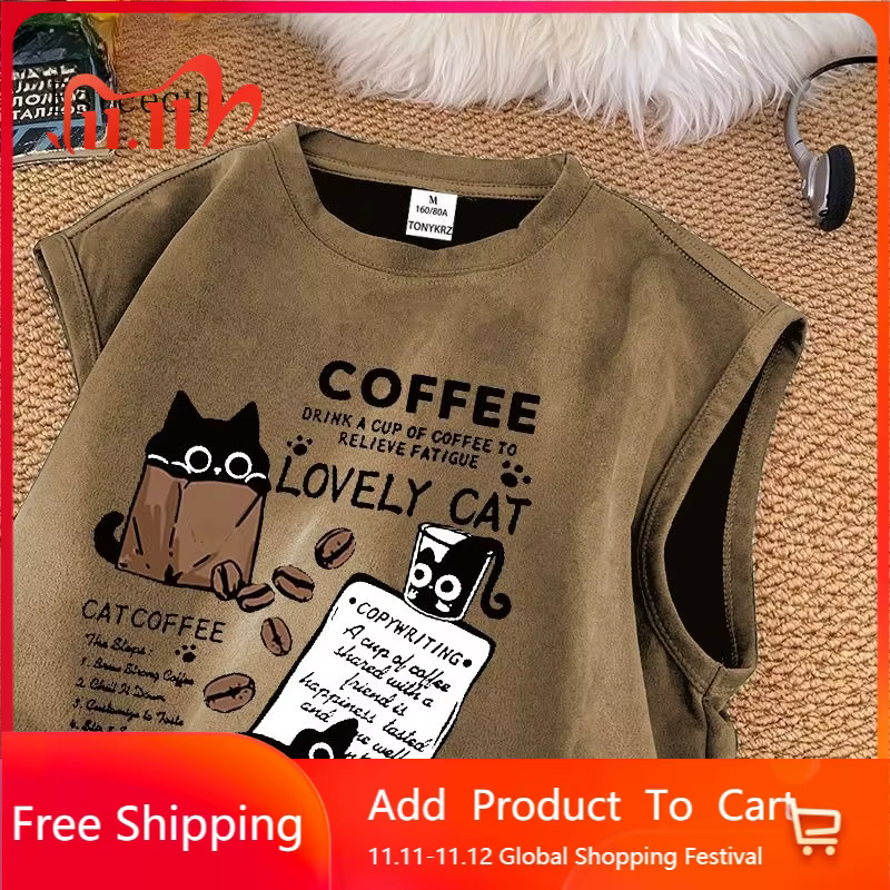 2025 café imprimé T-shirt pour hommes femmes