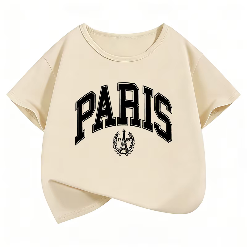 T-shirts amusants au design parisien pour enfants