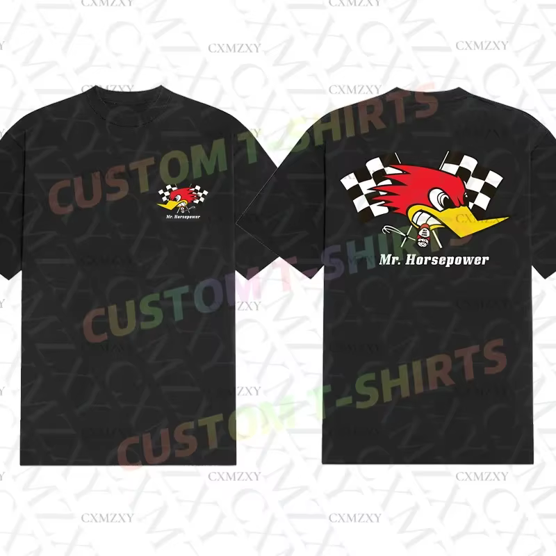 Hommes M. T-shirt décontracté graphique Horsepower Muscle Car Hot Rod