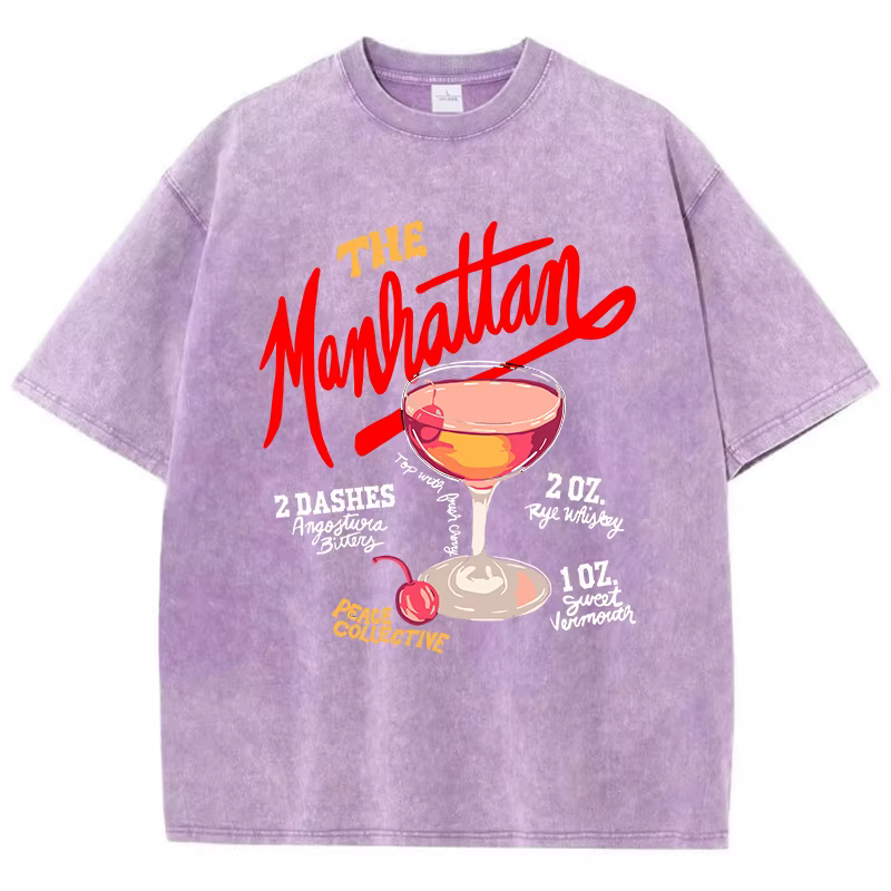 DistMurcia-T-shirt à col rond en coton délavé pour femme