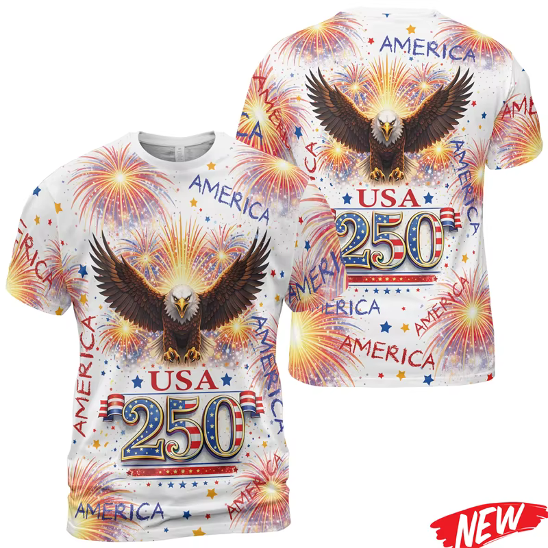 T-shirt pour hommes du 250e anniversaire de l'Amérique