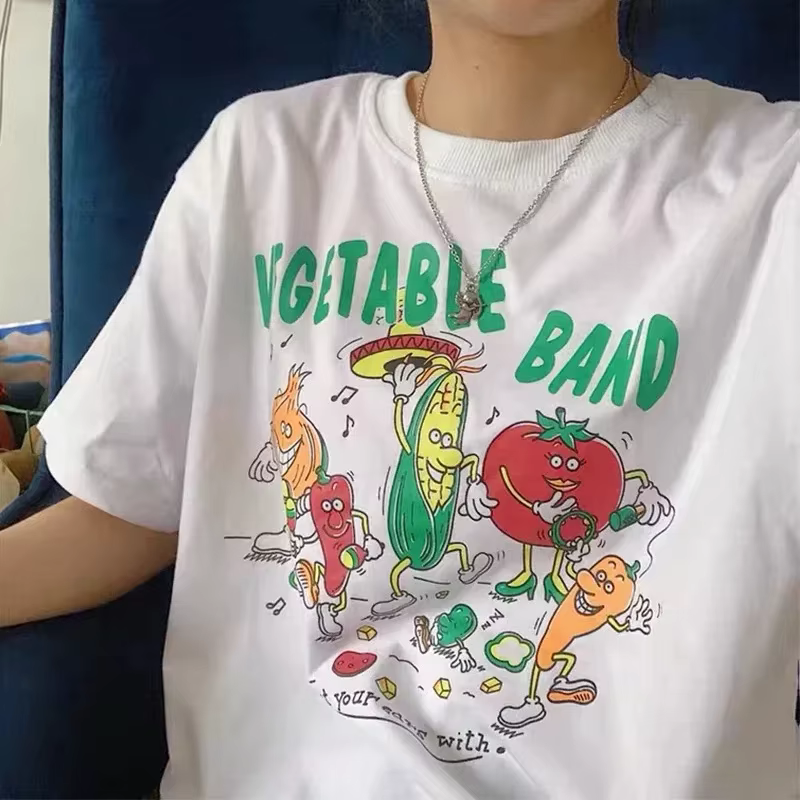Bande végétale imprimer femmes t-shirt Harajuku Streetwear esthétique graphique