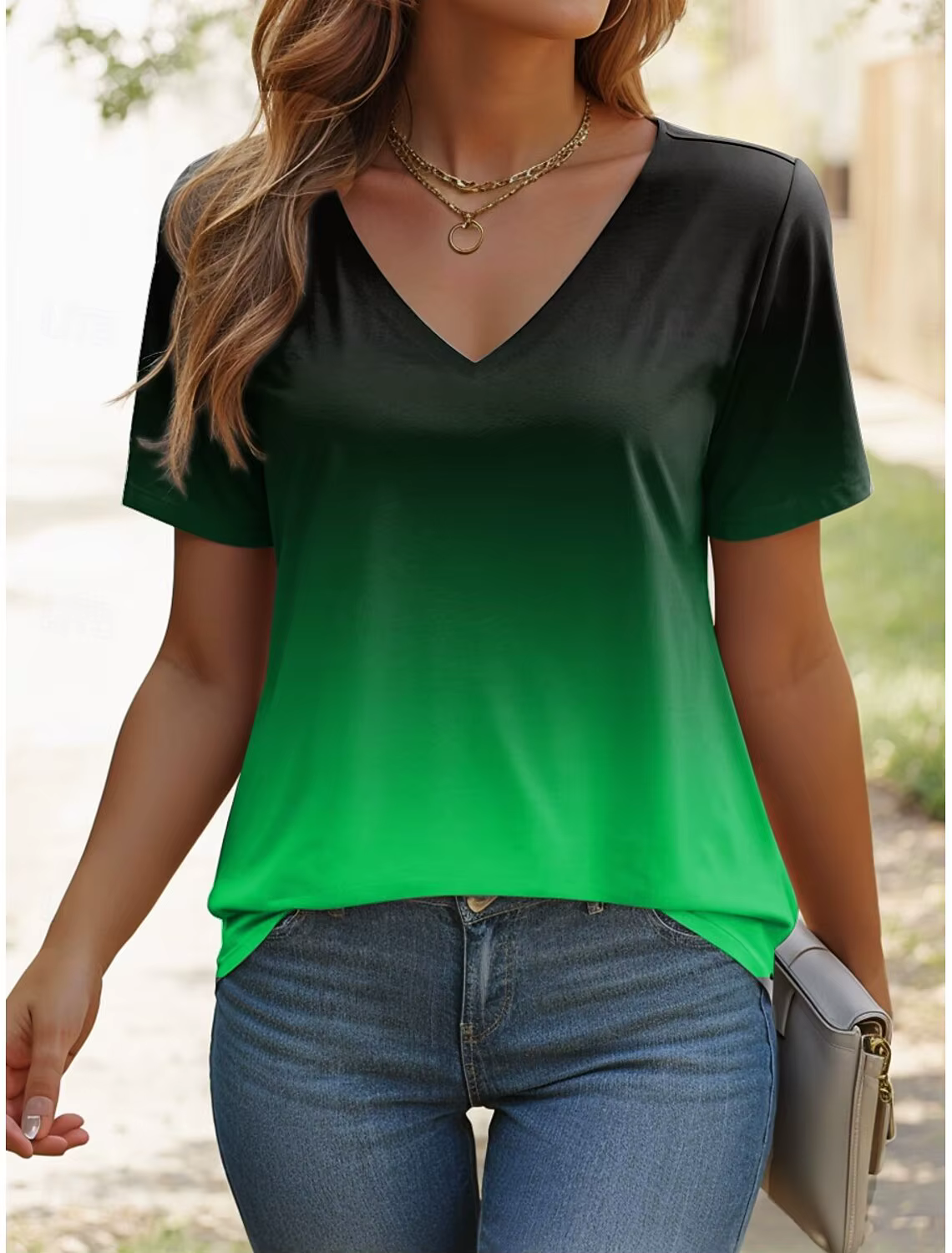 T-shirt pour femme dégradé imprimé
