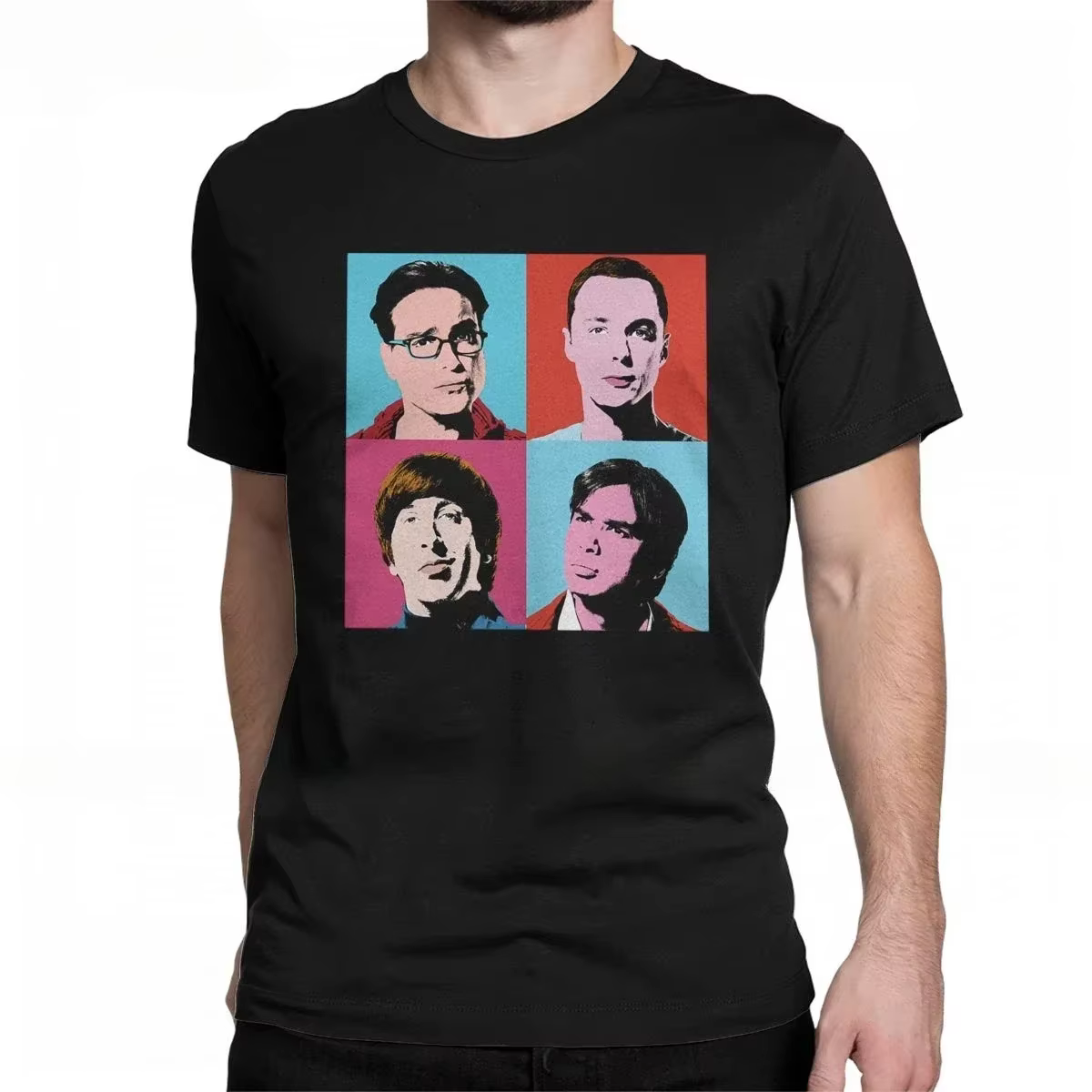 T-shirt manches courtes homme, cool, The Big Bang Theory Leonard Sheldon