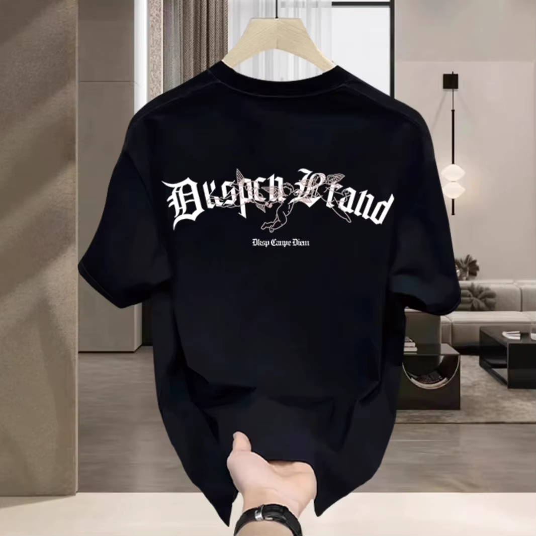 Vêtements pour hommes de haute qualité] T-shirt en coton à manches courtes