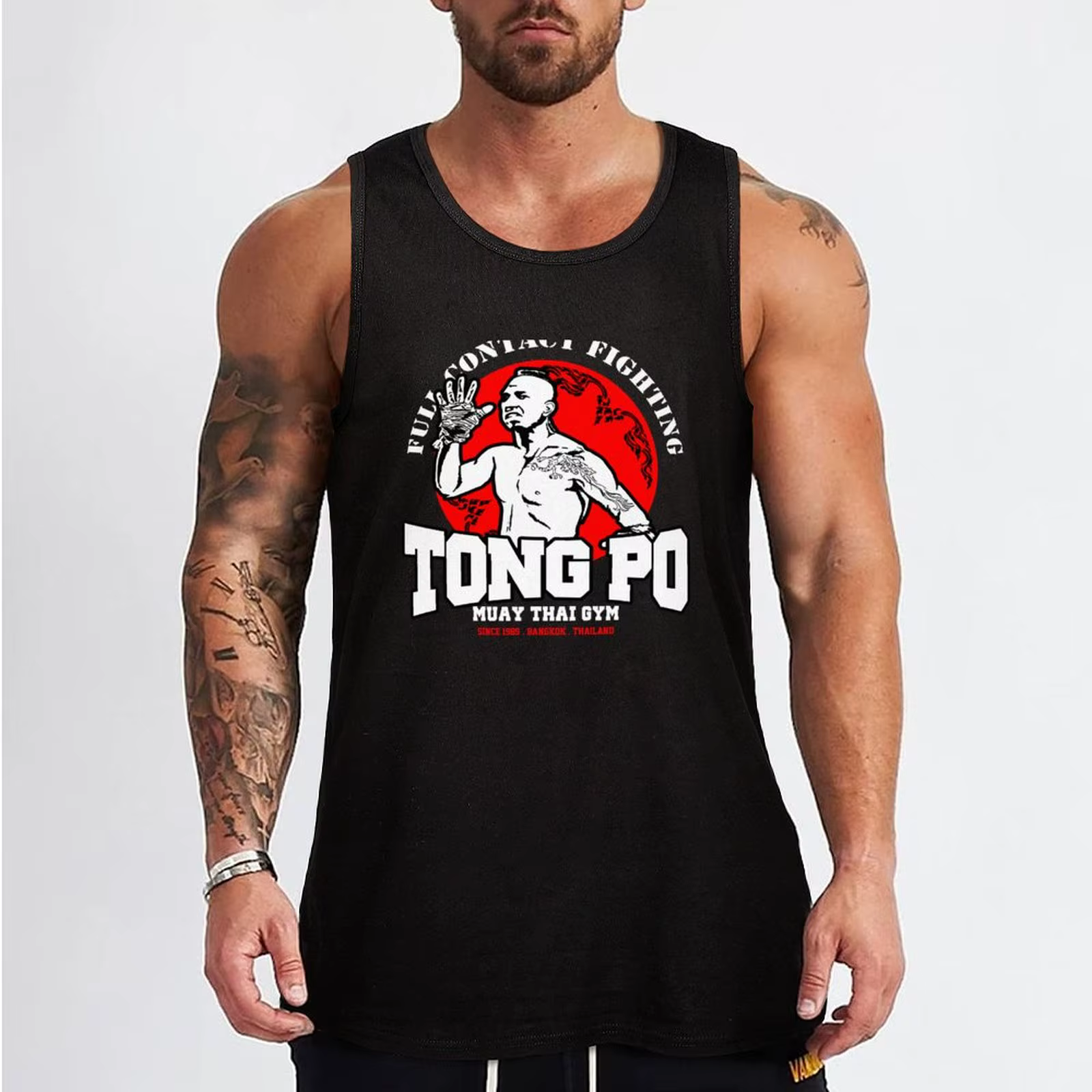 TONG bagMUAY THAI FIGHTER-T-shirt de combat contre les coups de feu