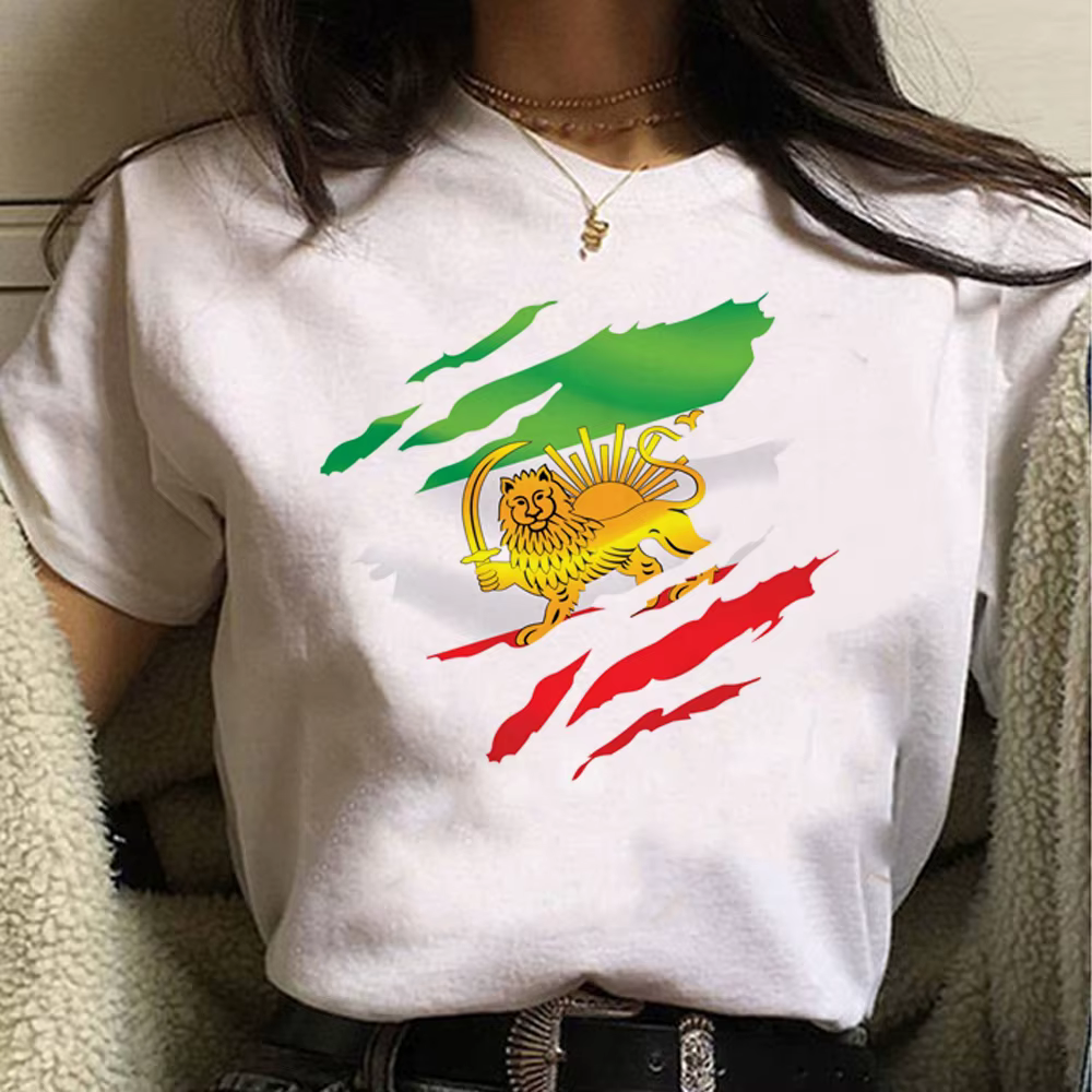 T-shirt Iran pour femmes, t-shirt harajuku, vêtements amusants pour femmes