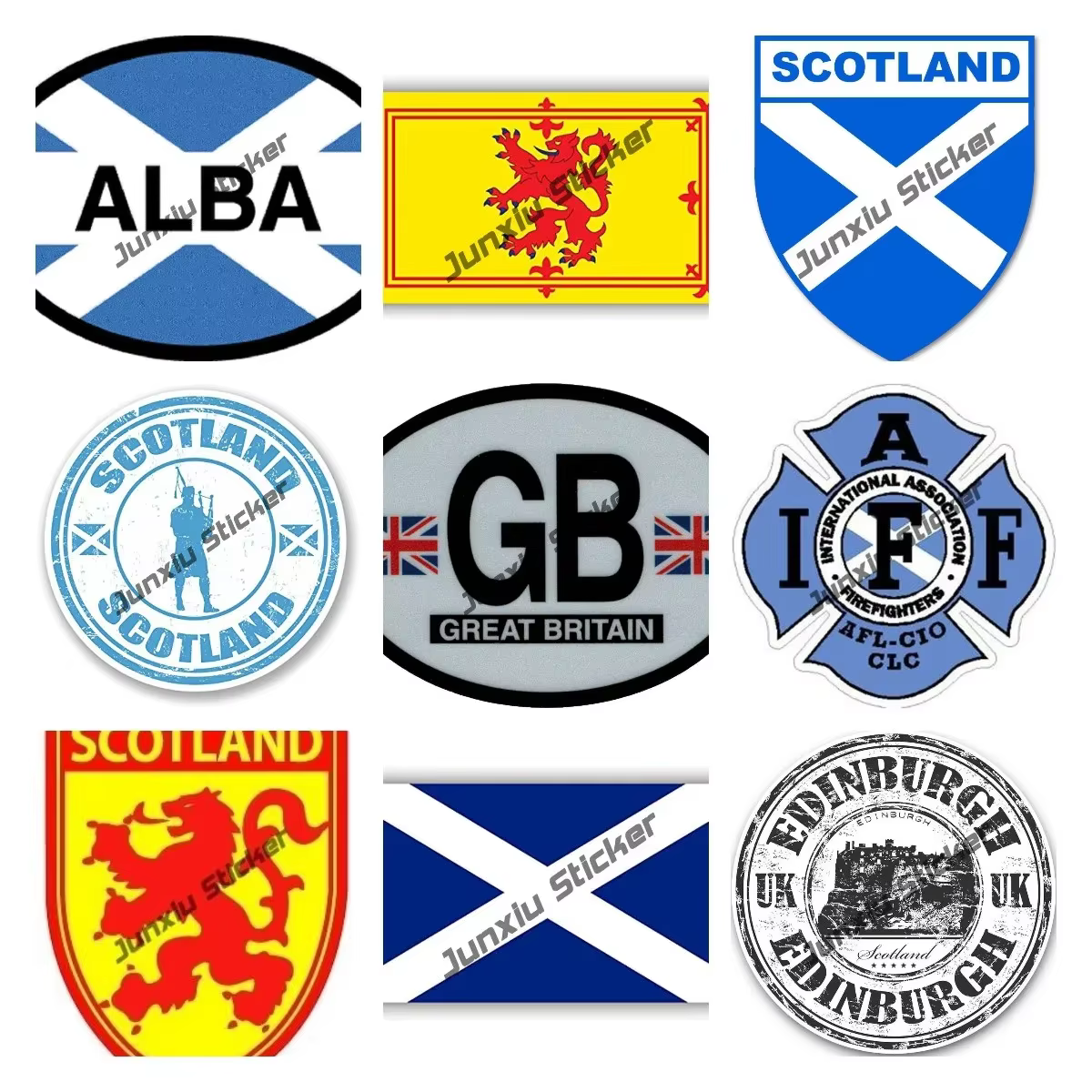 Jects Feel Sticker Made with Durable Waterproof Materials Creativity SCOTLAND Rouge discuter Shield