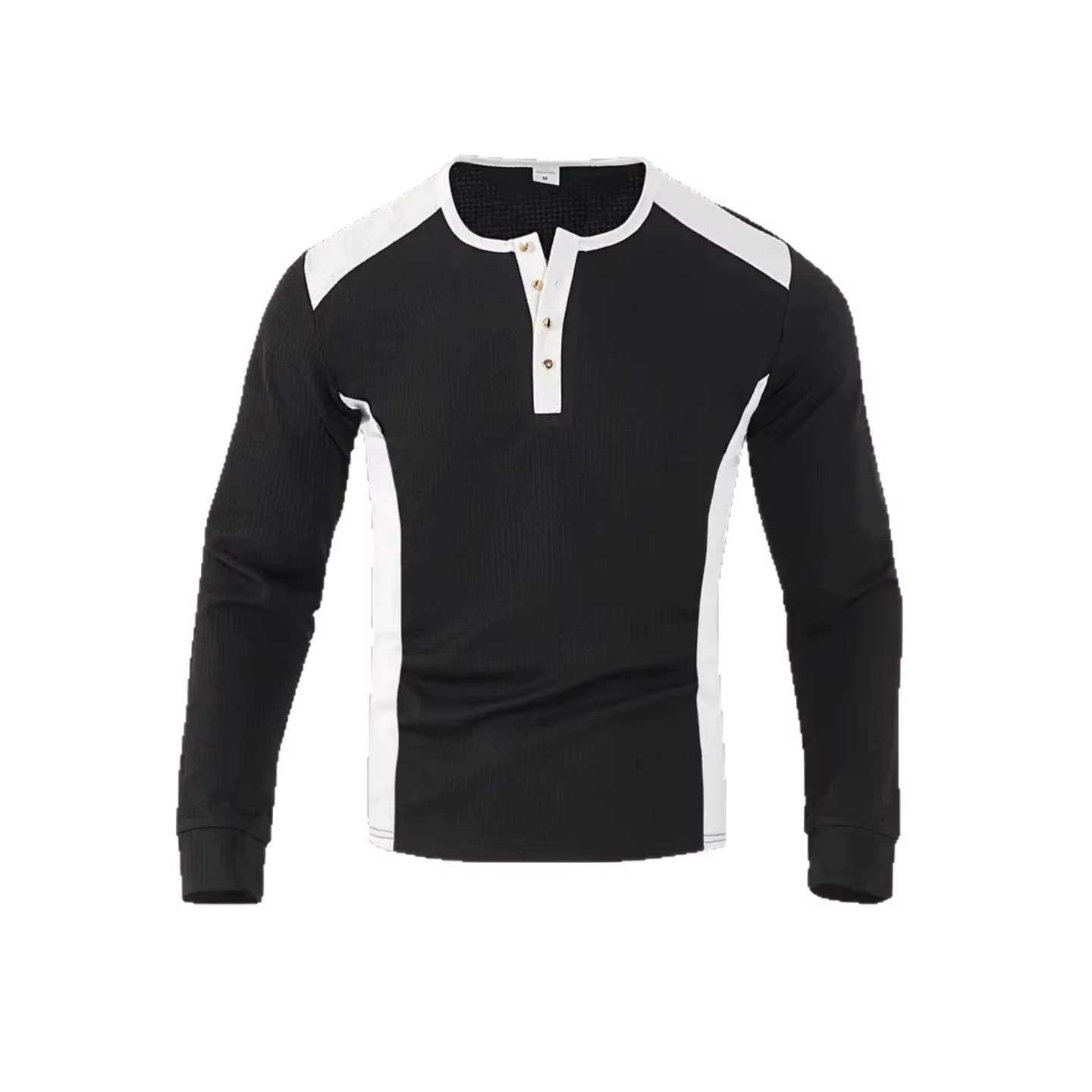 T-shirt à manches longues et col haut pour hommes