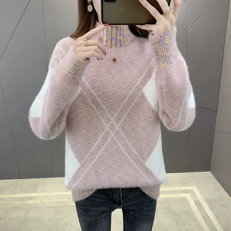 Pull chaud pour femme, ample