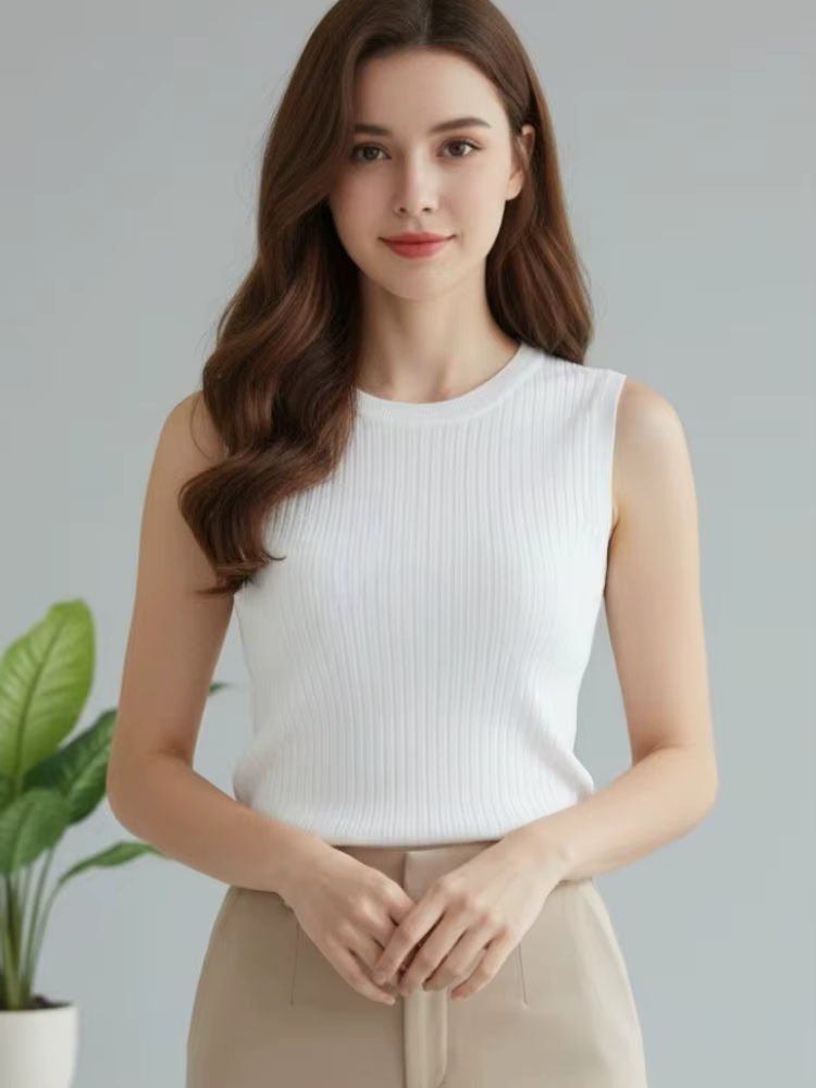 2026 Corée Gilet tricoté pour femme