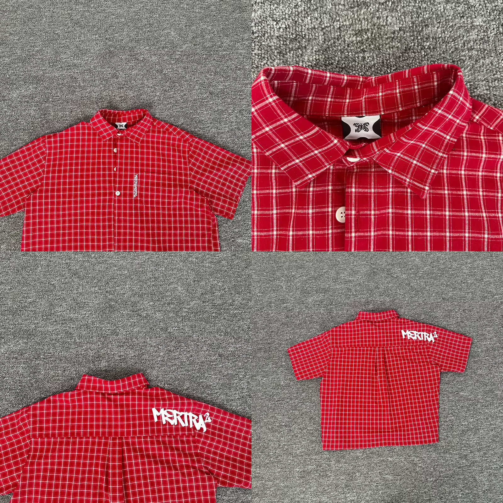 Chemises Mertra rouges pour hommes et femmes