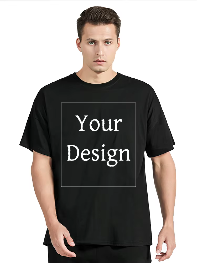 T-shirt personnalisé faites votre conception Logo texte avant et arrière