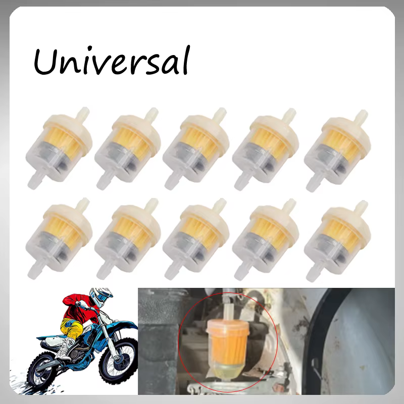 Filtre à huile pour moto, filtre à essence en ligne pour moto, cyclomoteur, scooter, Dirt Bike, ATV, outil de filtration d'essence, 5/10/20/30 pièces