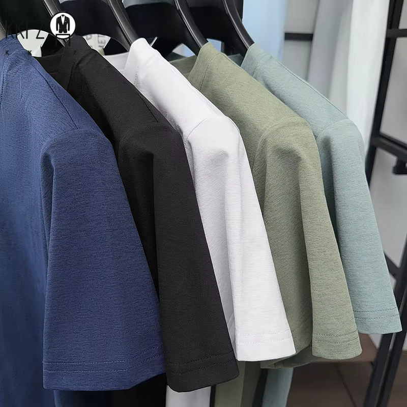 T-shirt Henley uni résistant à la transpiration pour homme