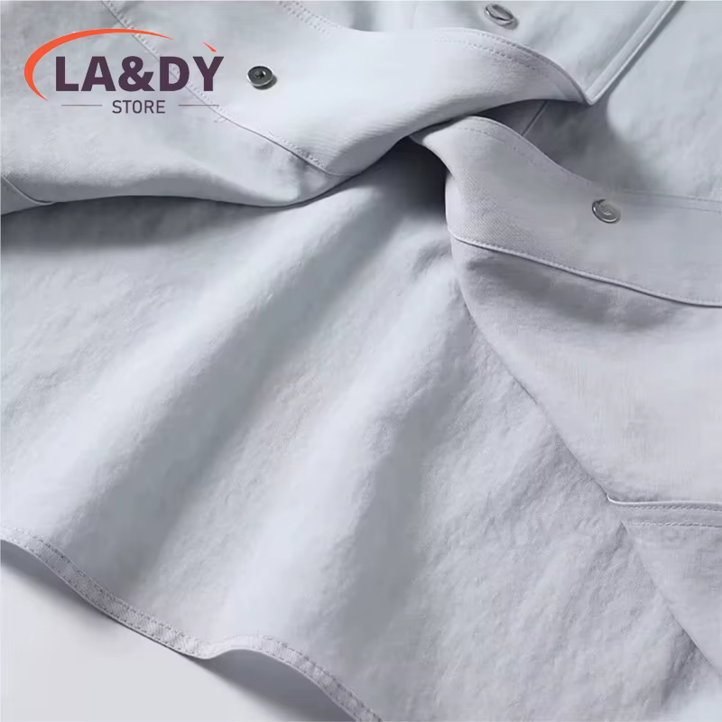 Chemisiers et Hauts Femme Printemps 2026 Nouvelle Collection Boutonnés Manches Longues Élégants Unis pour le Bureau