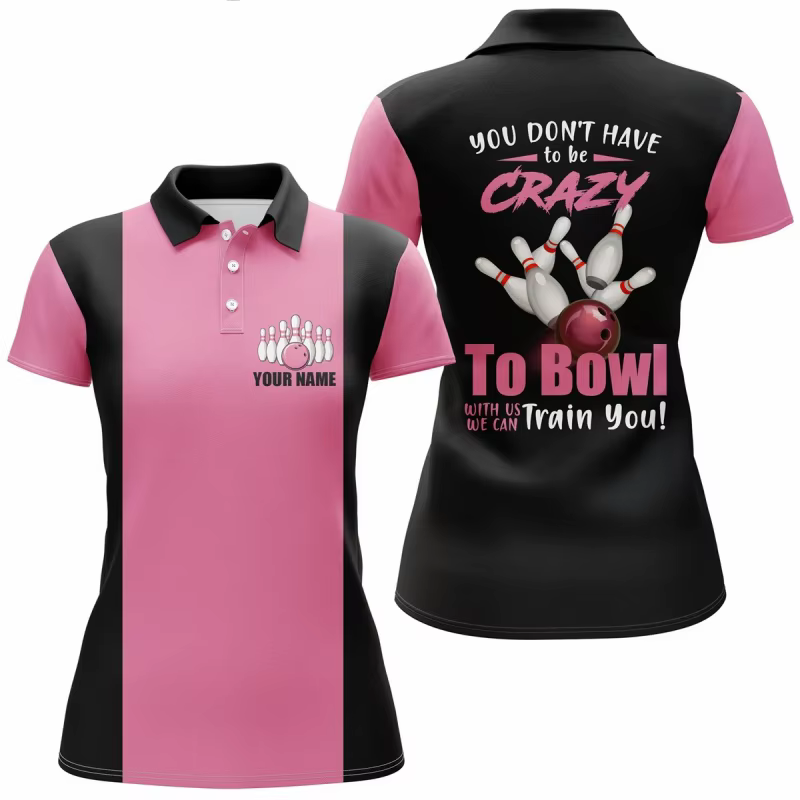 Polo à motif de Bowling coloré pour hommes et femmes