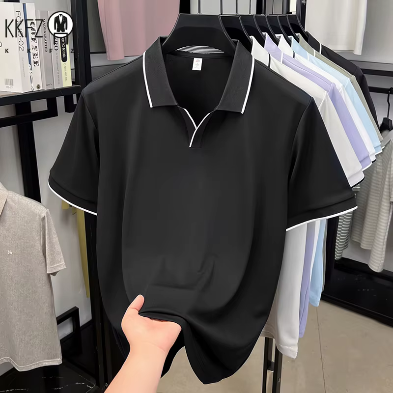 Polo à revers infroissable pour homme