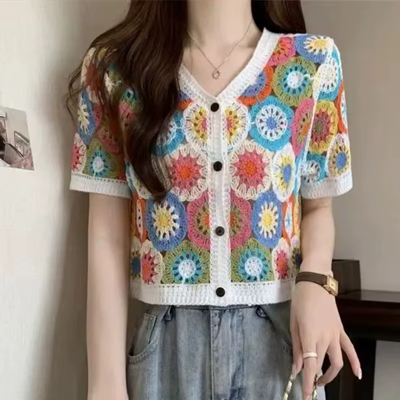 Cranny Rotundity-Haut boutonné au crochet pour femme