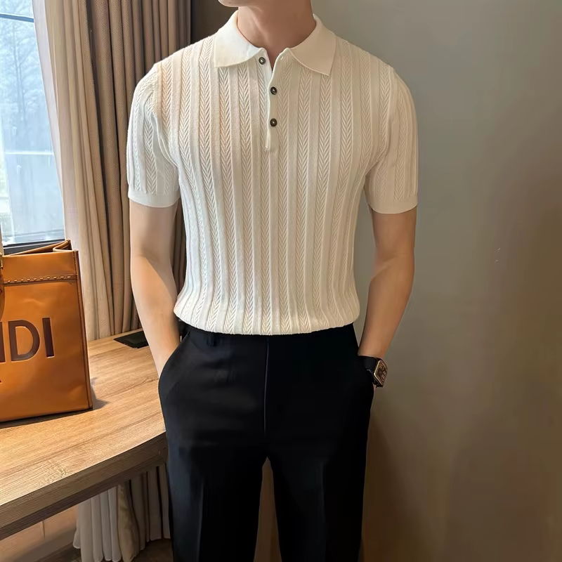 Polo Jacquard pour hommes