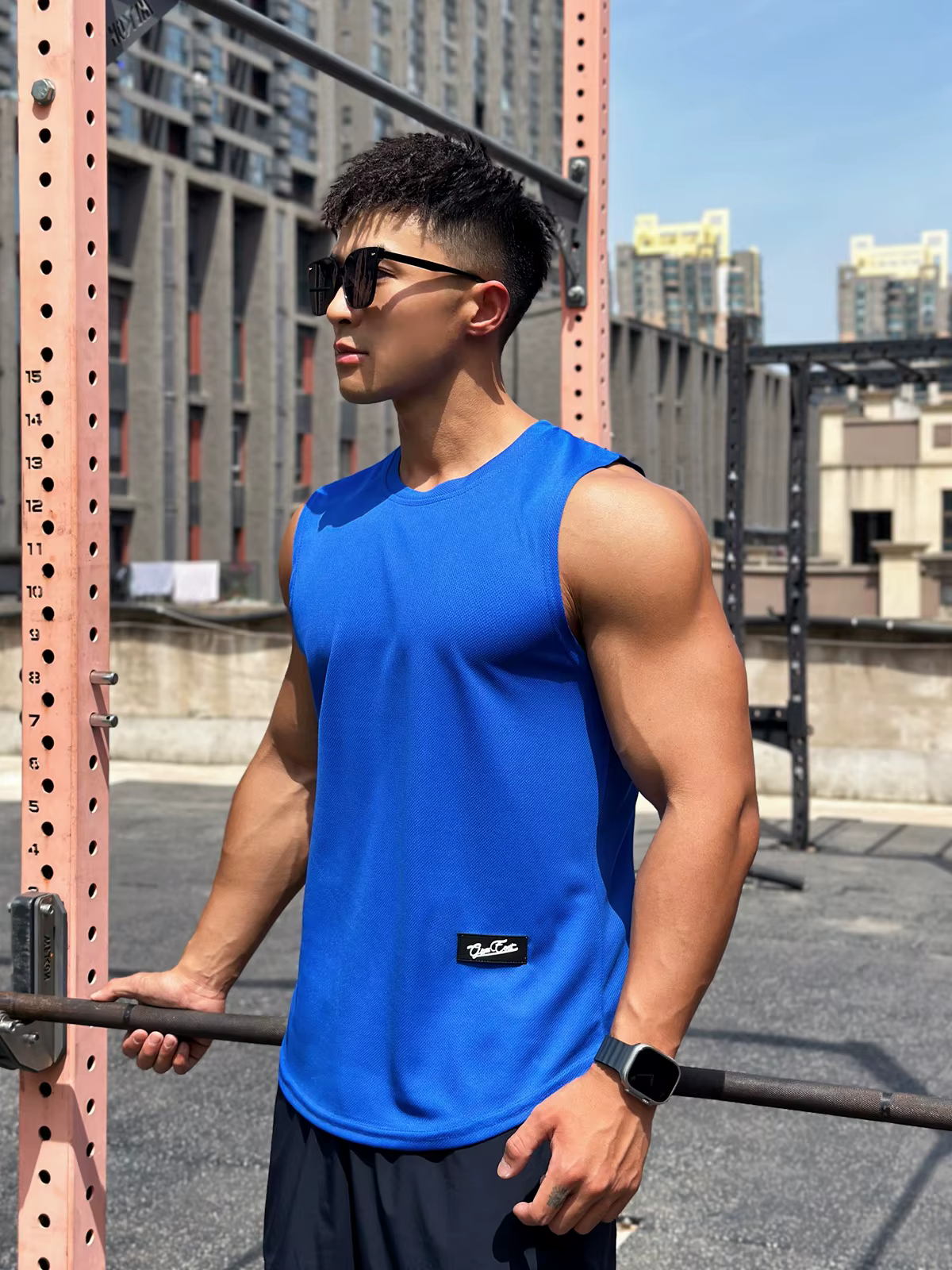 Débardeur de gymnastique pour hommes, chemise de Fitness sans manches, maille respirante, gilet de sport, maillot de corps, gilet de course pour hommes