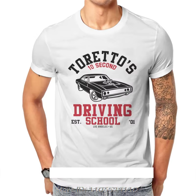 Fast And Furious Film Torettos école de conduite t-shirt Harajuku alternatif hommes t-shirts hauts grande taille coton